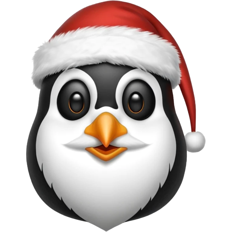 santa penguin with white beard emoji
