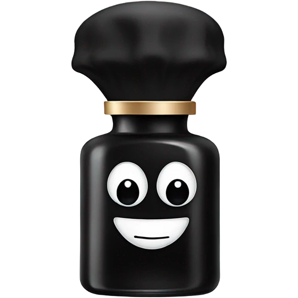 smiling perfume face with black cap emoji
