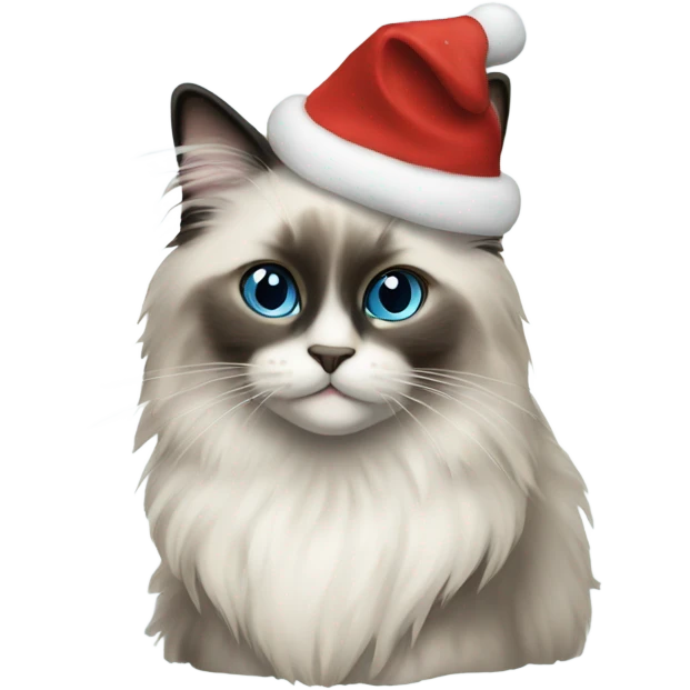 Ragdoll cat Christmas emoji