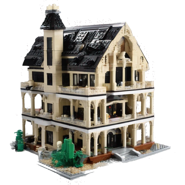 Lego Barbie’s and Darth’s very dusty and old disturbing disgusting ghostly haunted horror dream house mansion  emoji