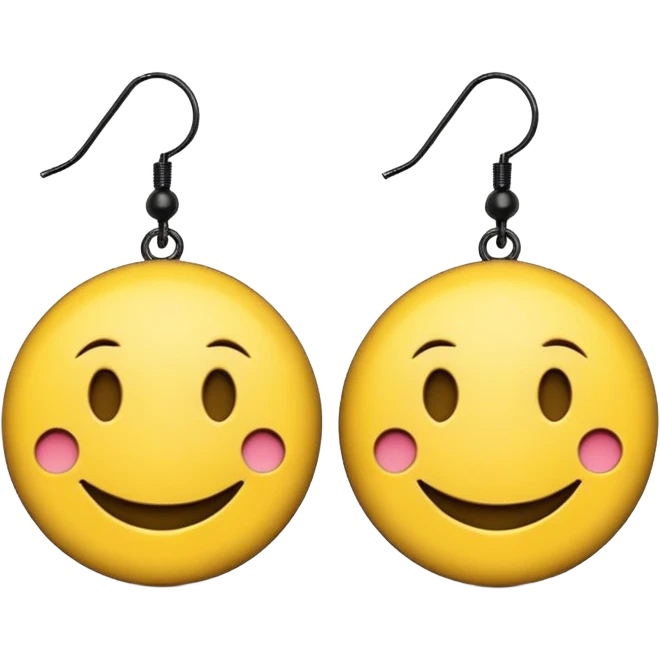 smiley face earrings emoji