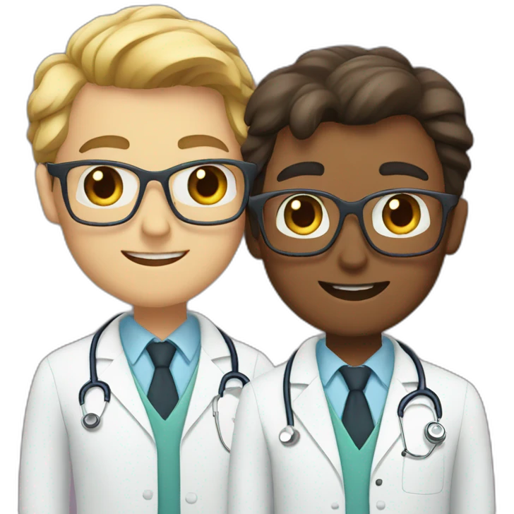 Two doctors in love emoji