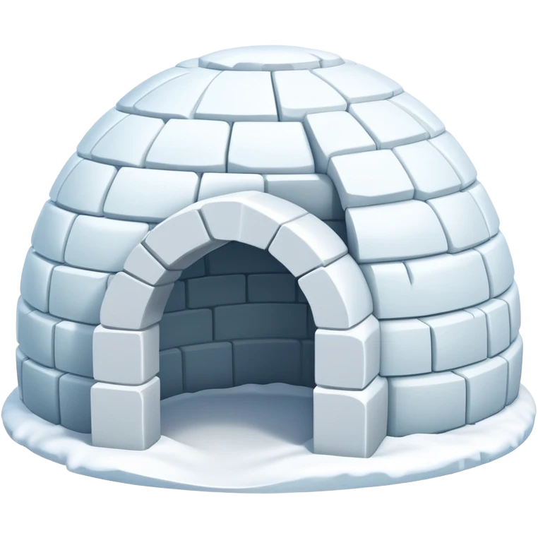 Igloo with curved entrance emoji