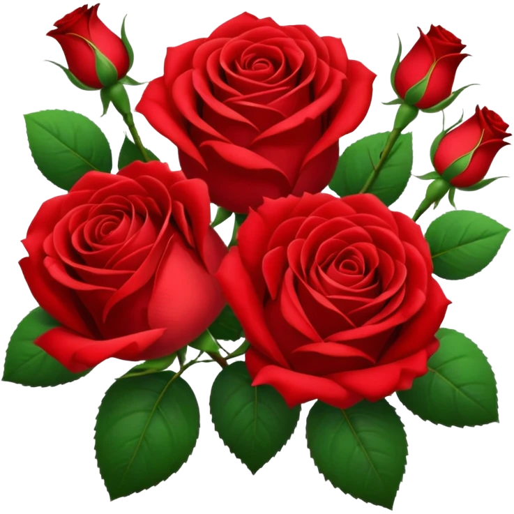 bouquet of realistic rose 15 emoji