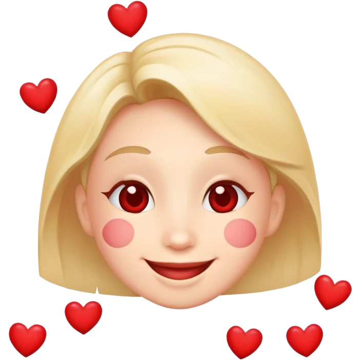Happy face with hearts emoji