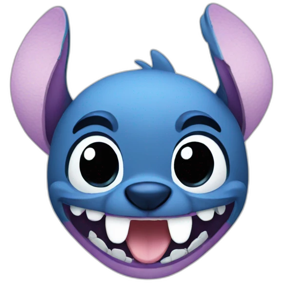 Stitch look at left emoji