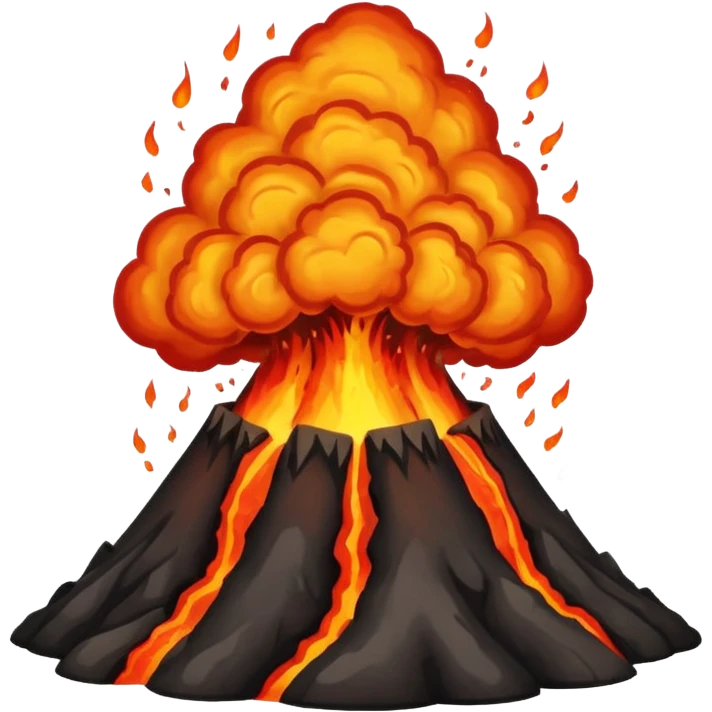 Angry+ volcano emoji