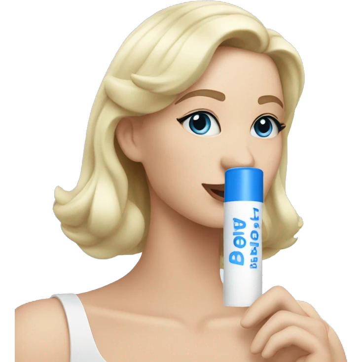 blue lip balm labello emoji