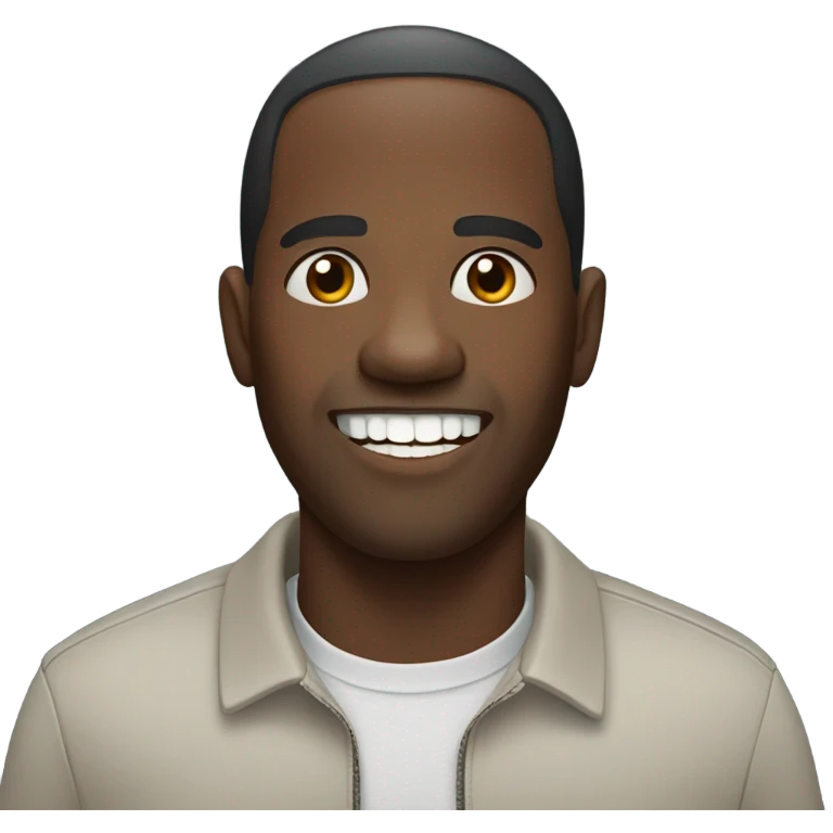 Wide african American man. Gap in teeth. emoji