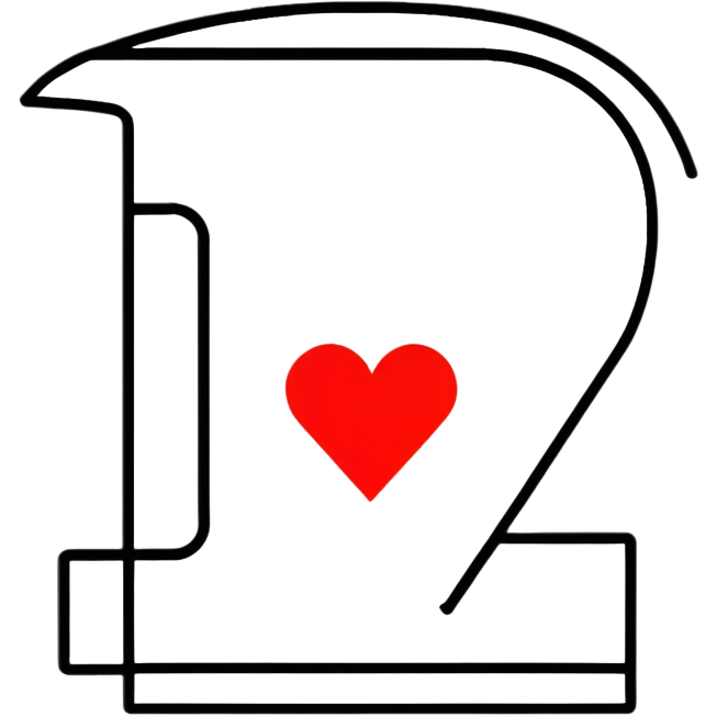 Heart with #43 on it emoji