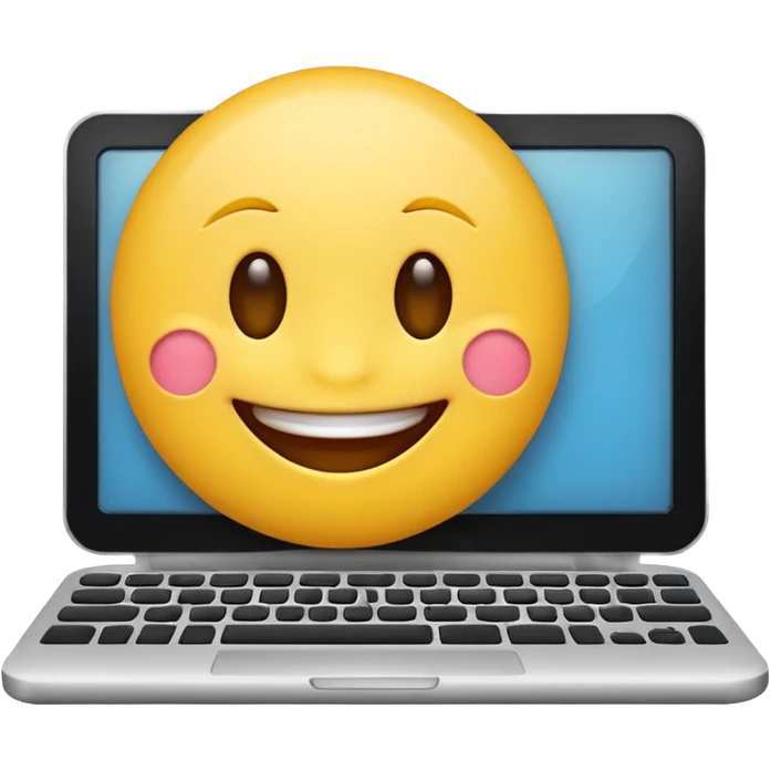 funny emoji with computer emoji