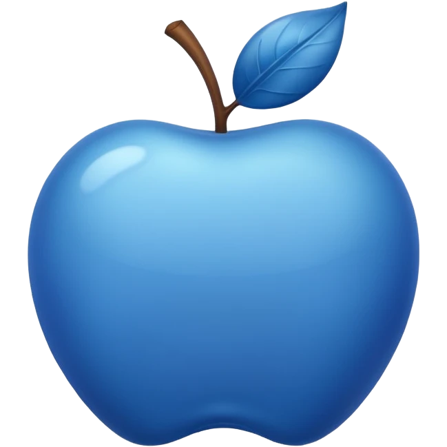 A Blue Apple emoji