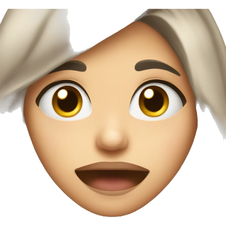 girl saying  so please emoji