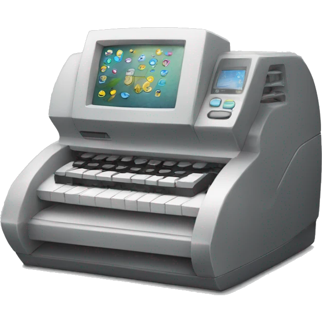 una computadora feliz emoji