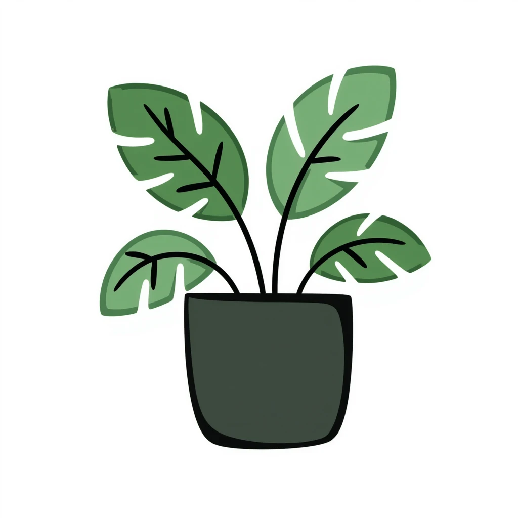 green plant doodle emoji
