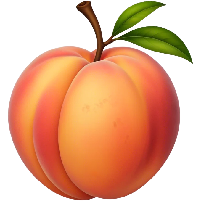 Pooped peach emoji