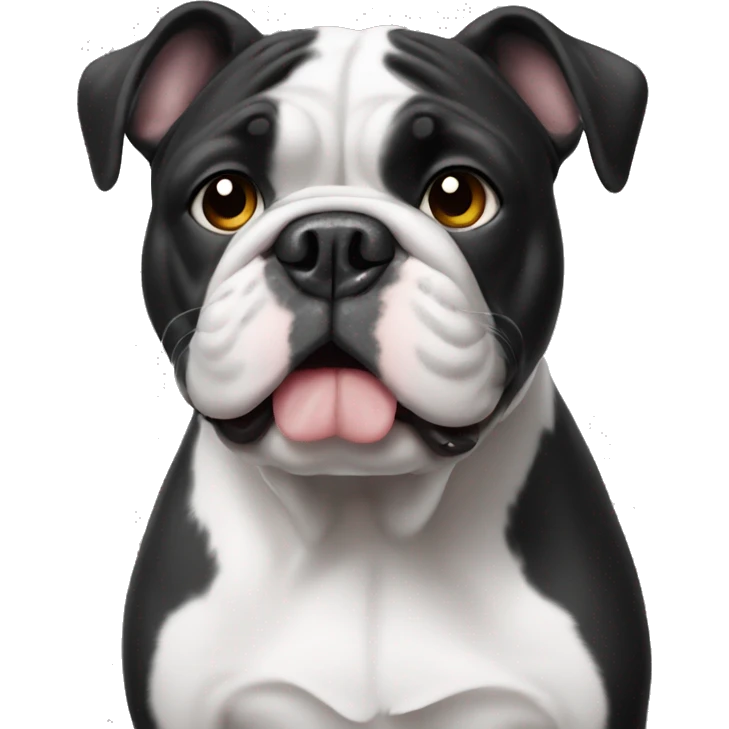 black and white bulldog emoji