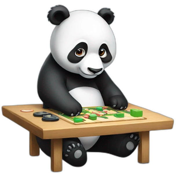 Panda playing game emoji