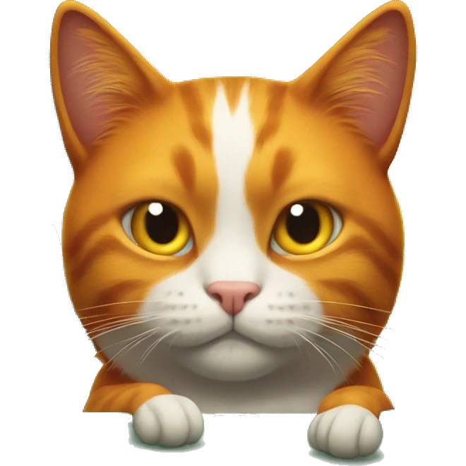 Orange cat playing poker emoji