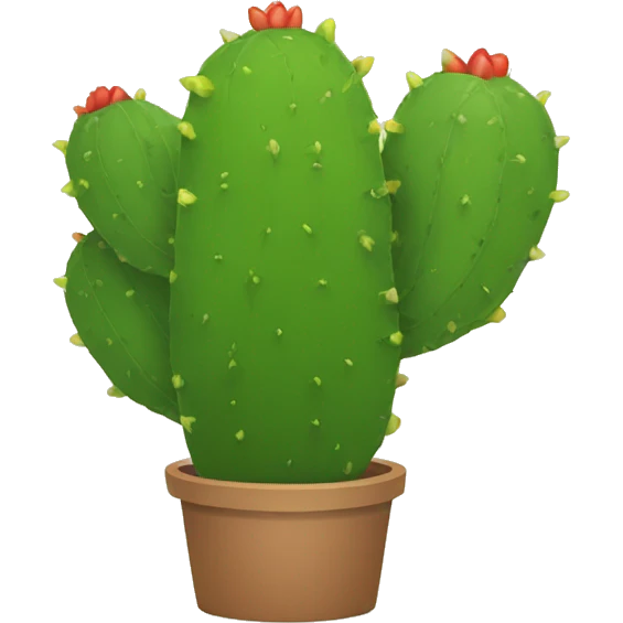 single flat Nopal without pot emoji