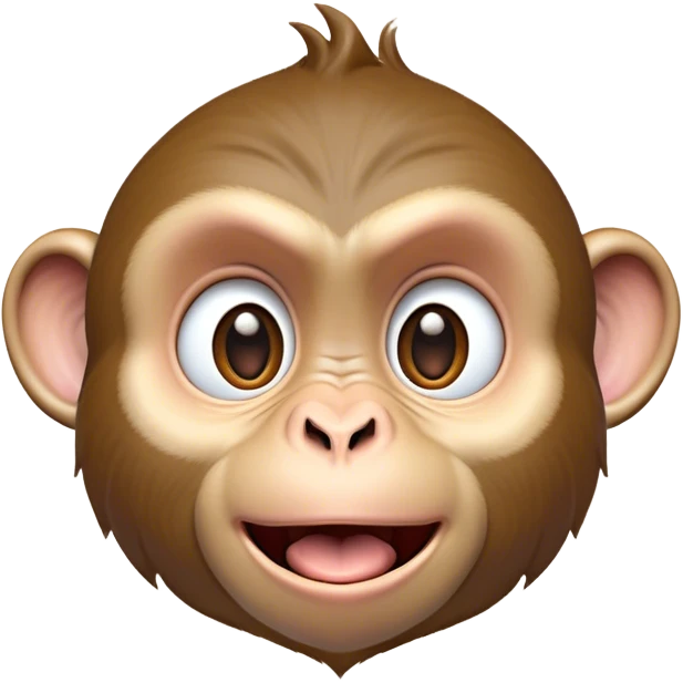 Cinematic Comical Macaque Portrait Emoji, Head tilted dramatically with an exaggeratedly shocked expression, featuring a dynamic, animated face with wide, comically expressive eyes full of humorous disbelief, Simplified yet hilariously expressive features, highly detailed, glowing with a slightly sassy glow, high shine, dramatic yet playful, stylized with an air of quirky primate attitude, soft glowing outline, capturing the essence of a meme-worthy macaque that looks ready to side-eye its way into viral fame! emoji