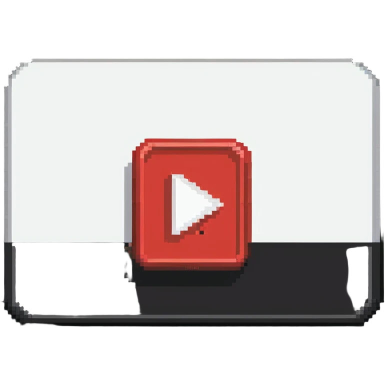 YouTube logo red rectangle with white play button emoji