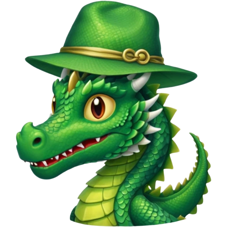 green dragon with a hat emoji
