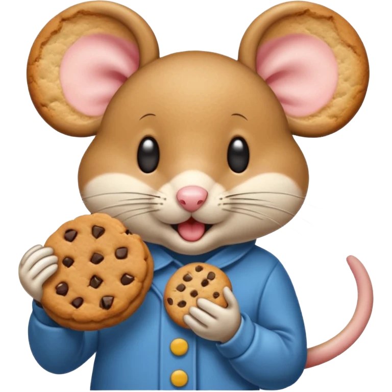 mouse eating cookie emoji