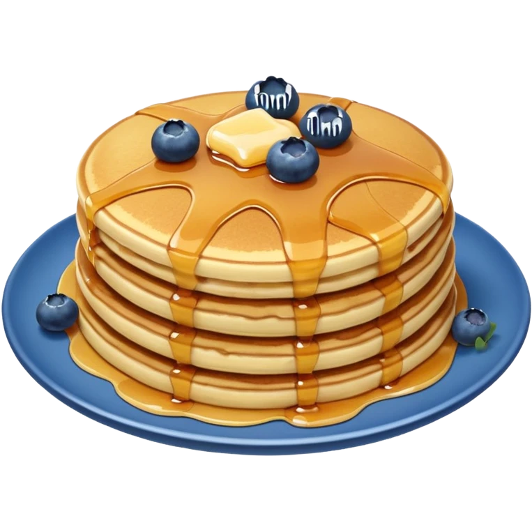 Pancake topped with blueberries emoji