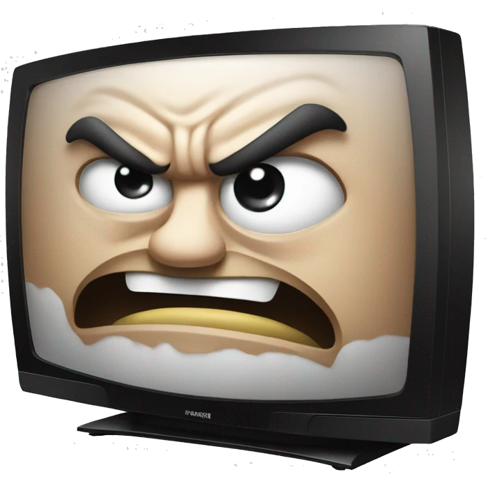 angry agressive smart tv emoji
