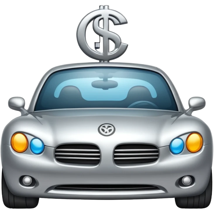 car with dollar symbol emoji