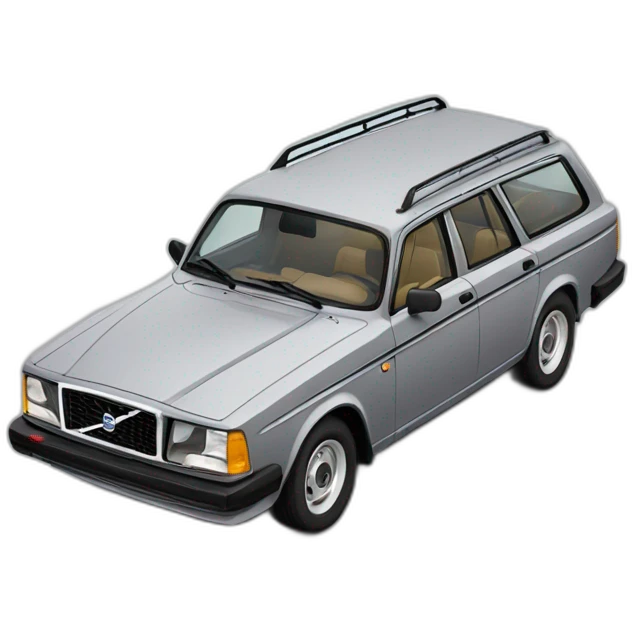 grey volvo 240 estate emoji