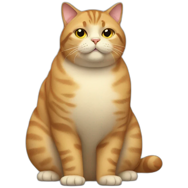 Overweight cat emoji