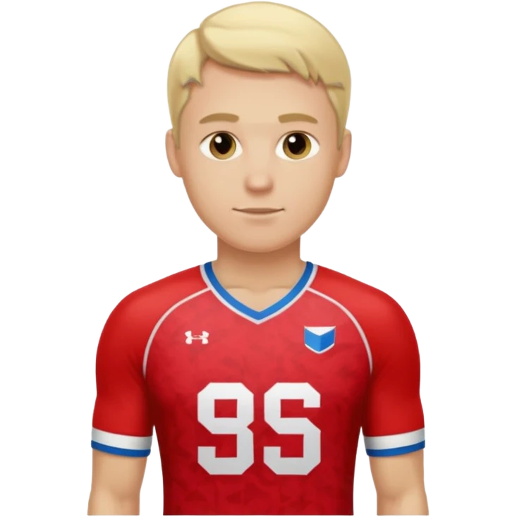 blonde man Number 7 Printed Athlete emoji