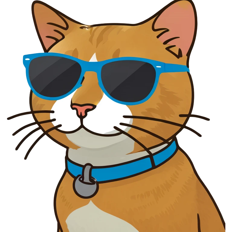Cat with sunglasses emoji