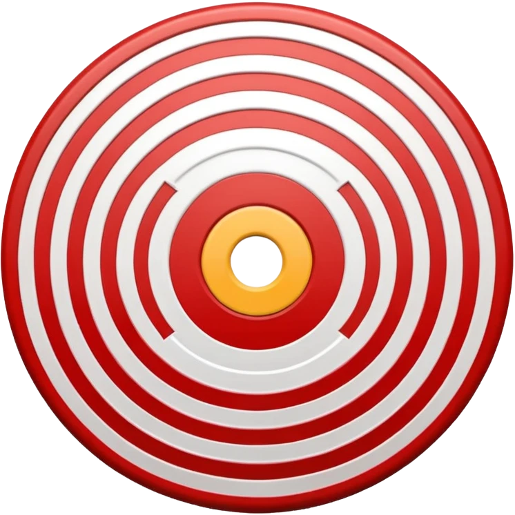 classic red and white bullseye target emoji