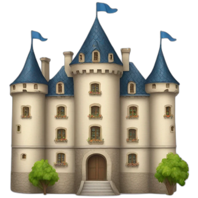 Une mami sur une château emoji
