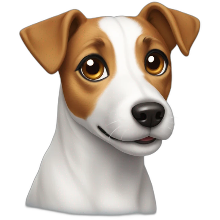 Jack Russell Terrier with a emoji