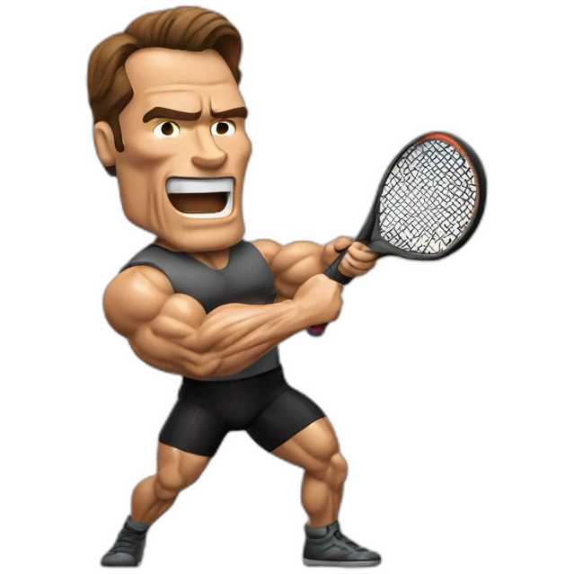 Arnold Schwarzenegger jugando al pádel emoji