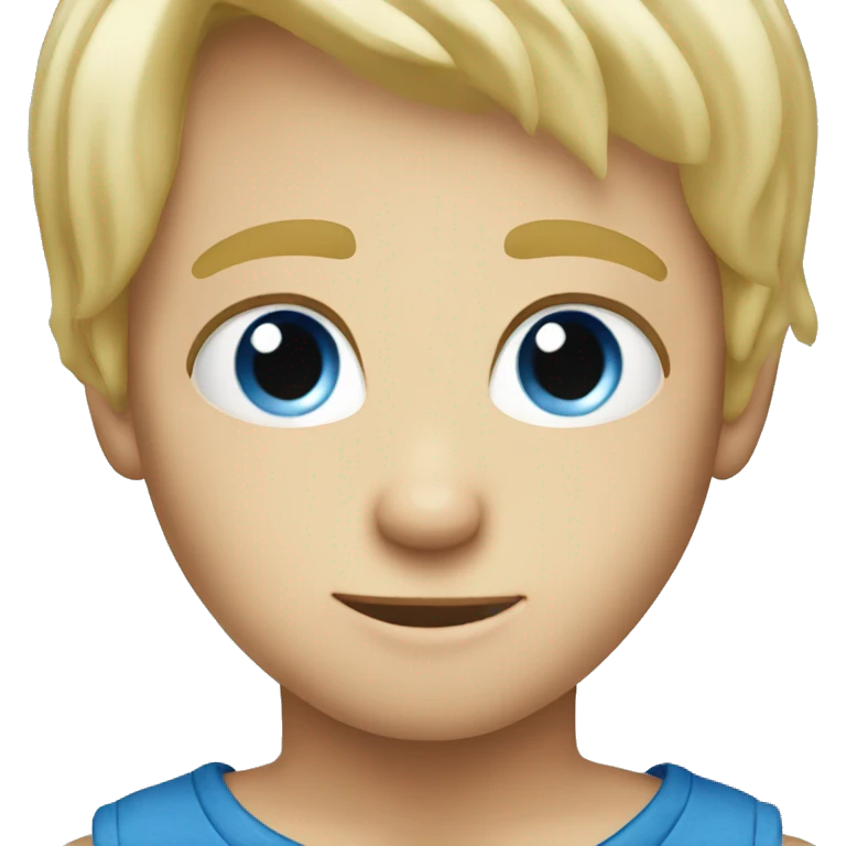 Blond hair eyes boy blue eyes emoji