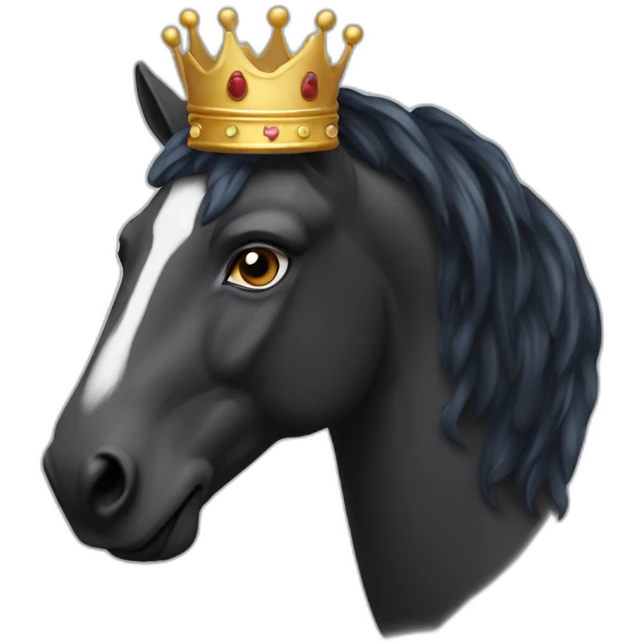 dark horse with a crown emoji