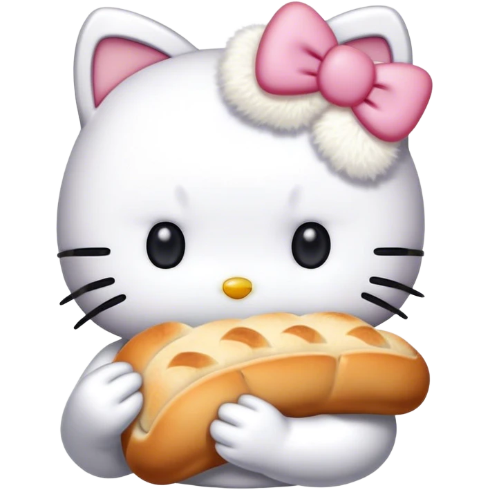 hello Kitty eating bread emoji
