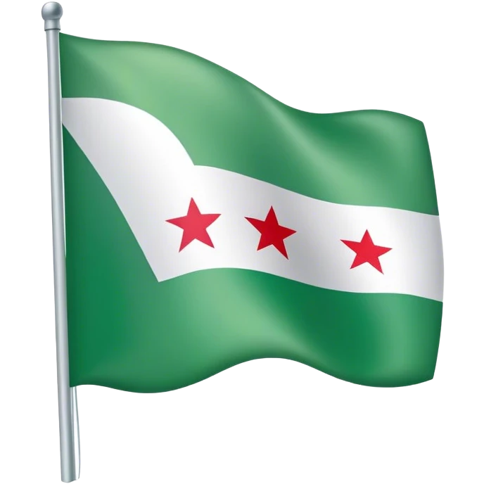 علم سوريا الاخضر emoji