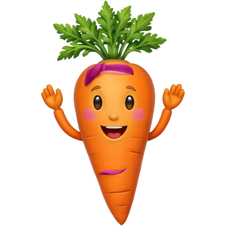 singing carrot emoji