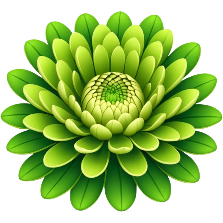Green chrysanthemum emoji