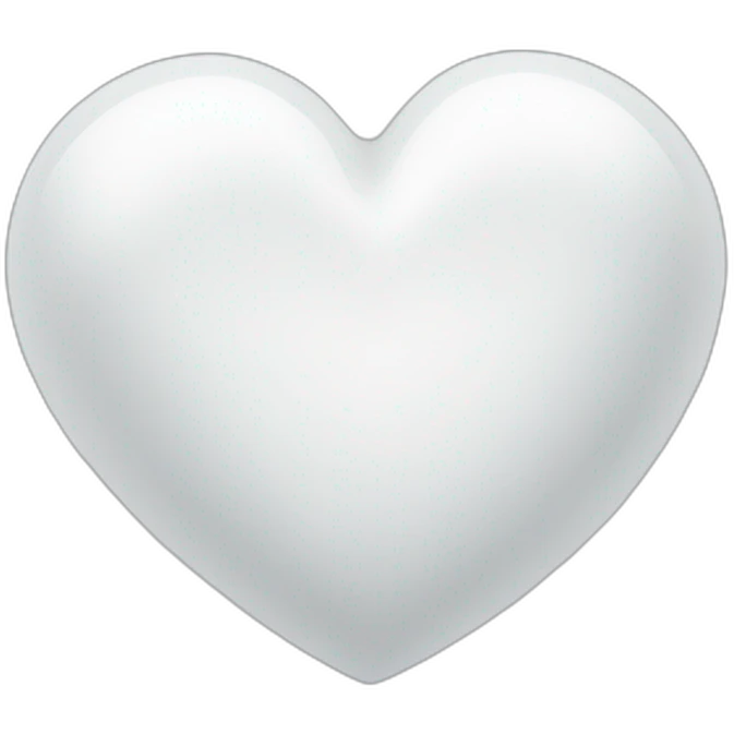 shiny white heart emoji