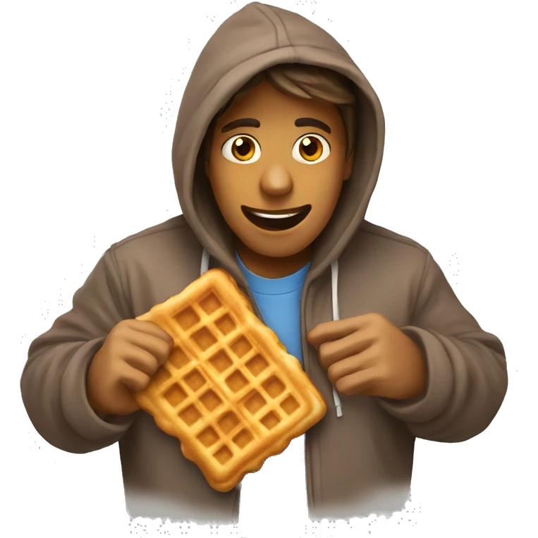 Waffle in hoodie  emoji