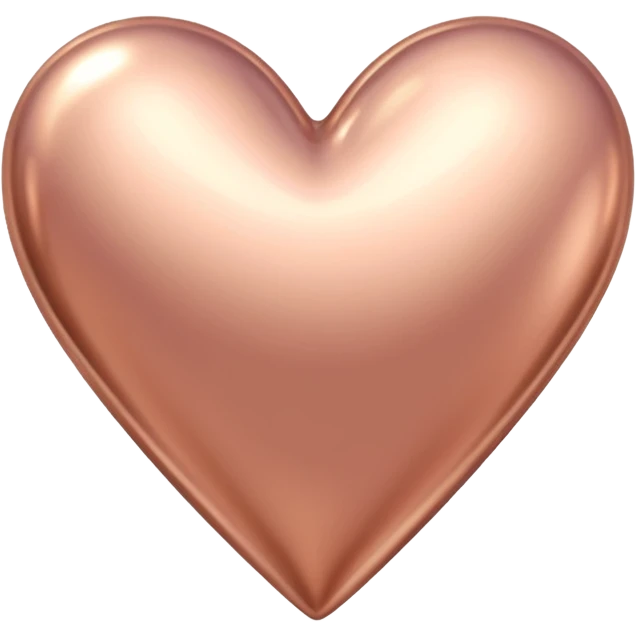 rose gold heart elongated shape emoji