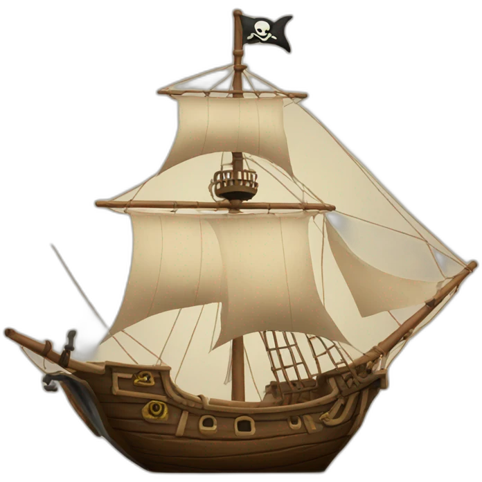 Pirate boat emoji