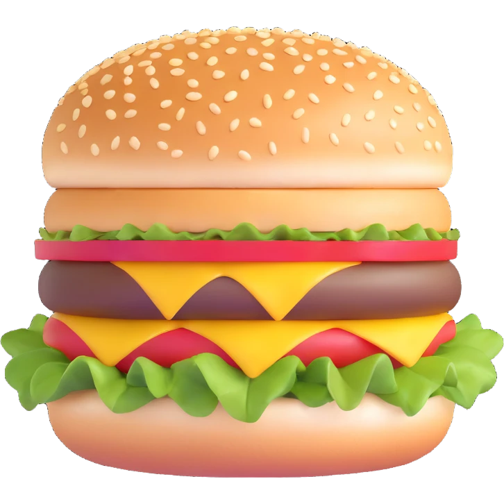 burger with sesame seed bun emoji